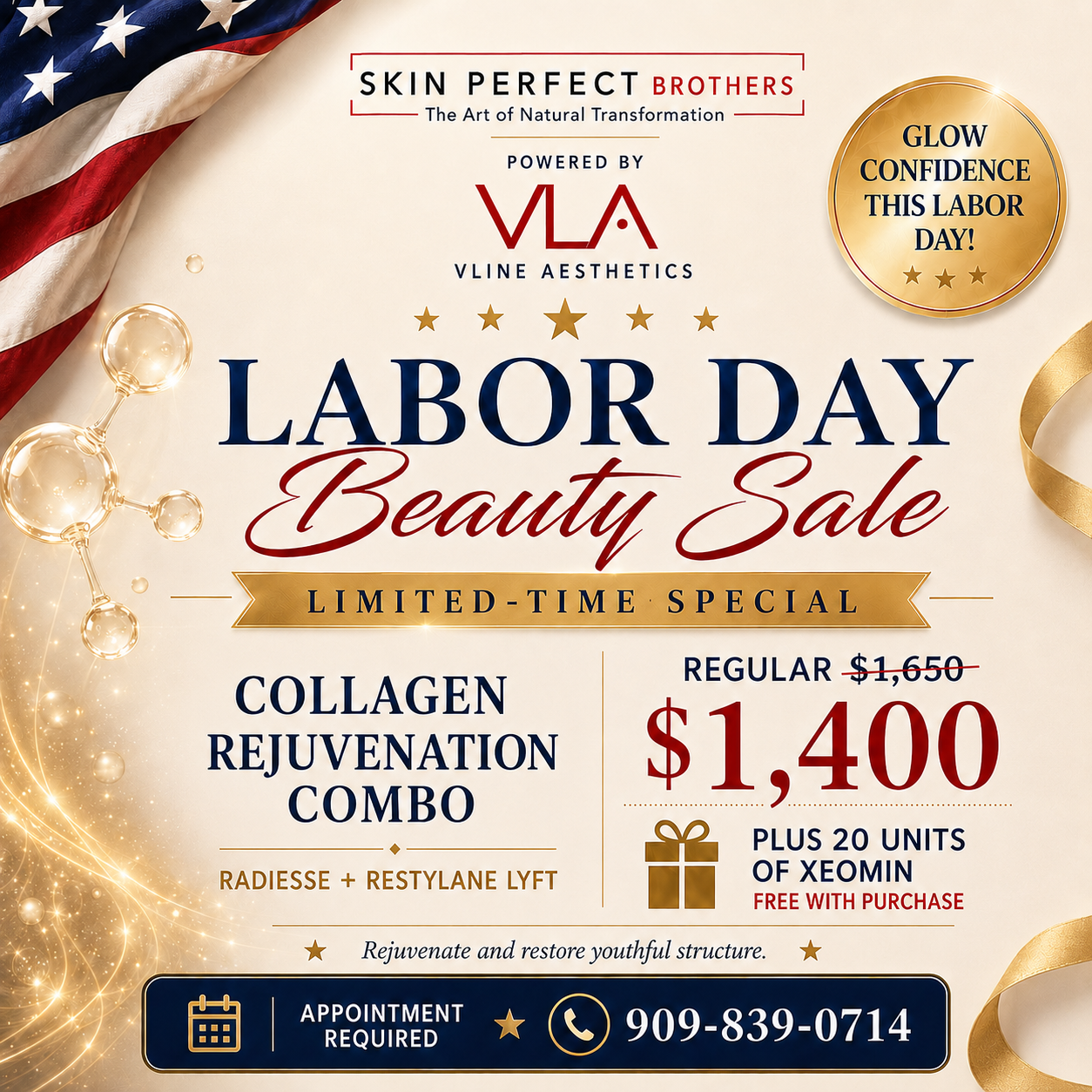 Collagen Rejuvenation Combo – Radiesse + Restylane Lyft + 20 Units XEOMIN